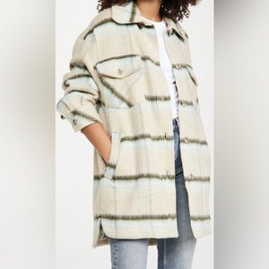 Free People Vienna Fuzzy Plaid Jacket